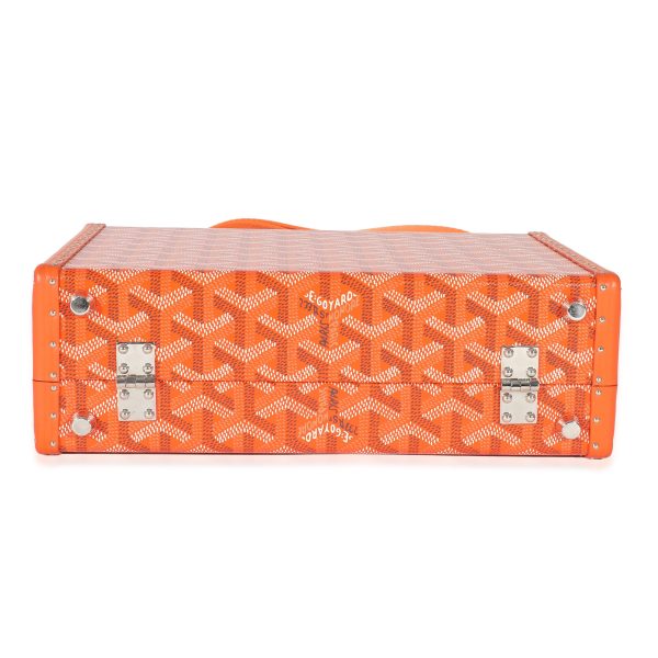 135224 stamp Goyard Orange Goyardine Canvas Grand Hotel Trunk PM