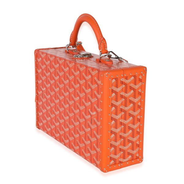 135224 sv Goyard Orange Goyardine Canvas Grand Hotel Trunk PM