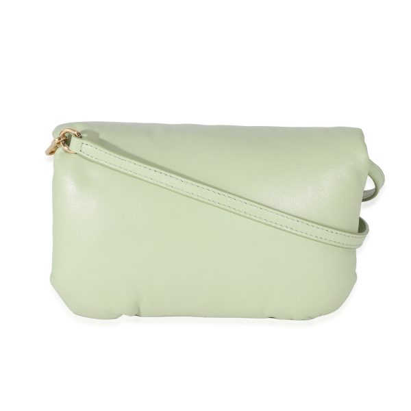 135399 stamp Loewe Shiny Nappa Lambskin Pale Green Mini Puffer Goya Bag