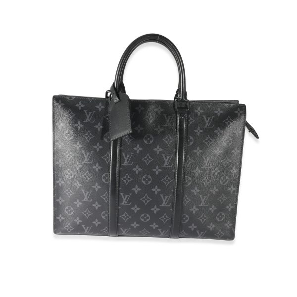 135543 fv Louis Vuitton Monogram Eclipse Canvas Sac Plat Horizontal Zipper