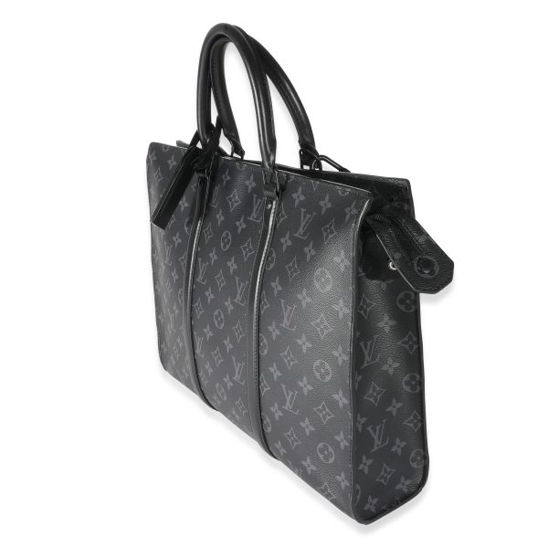 135543 sv Louis Vuitton Monogram Eclipse Canvas Sac Plat Horizontal Zipper