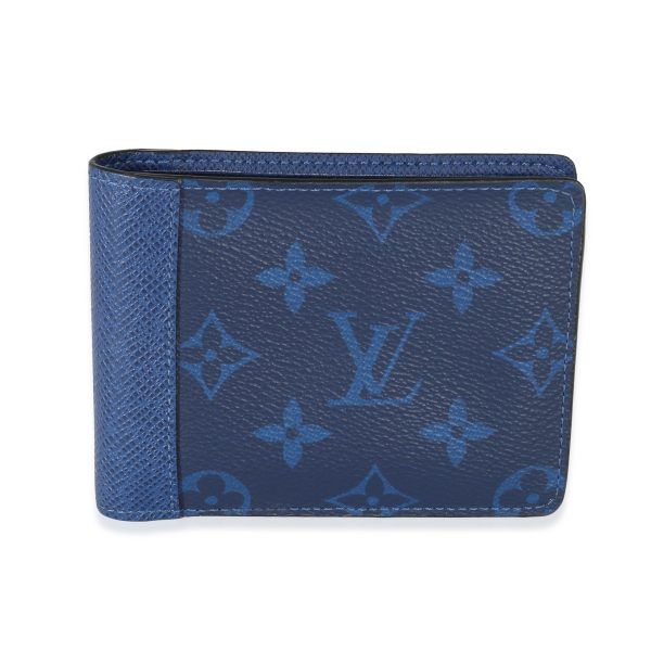 135544 fv Louis Vuitton Blue Taiga Monogram Cobalt Canvas Taigarama Multiple Wallet