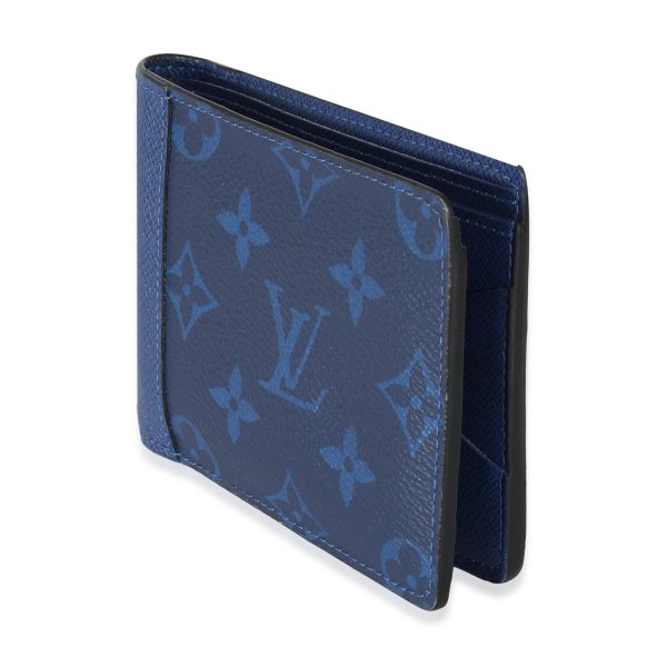 135544 sv Louis Vuitton Blue Taiga Monogram Cobalt Canvas Taigarama Multiple Wallet