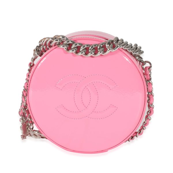 135584 fv Chanel Pink Patent CC Round As Earth Bag