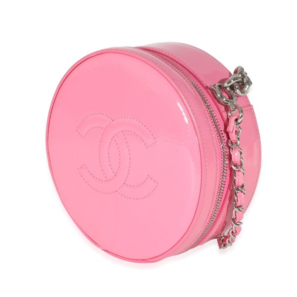 135584 sv Chanel Pink Patent CC Round As Earth Bag