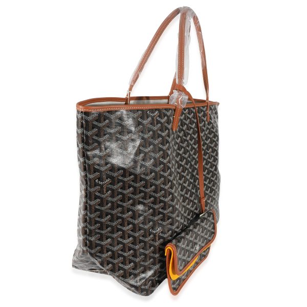 135680 pv Goyard Black Gold Goyardine Canvas Saint Louis GM