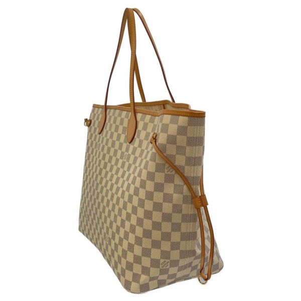 2 Louis Vuitton Tote Bag Damier Azur Neverfull GM Beige