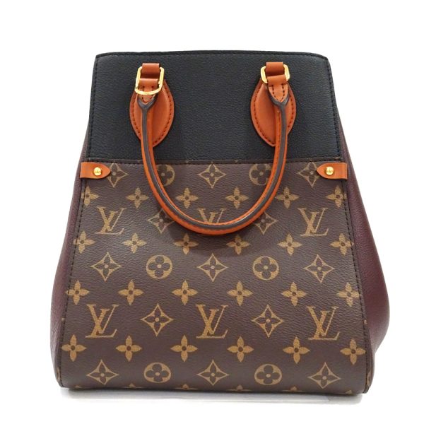 2 Louis Vuitton Fold Tote MM Shoulder Bag Brown Black