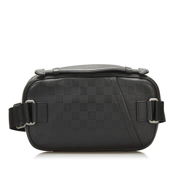 2 Louis Vuitton Damier Infini Umbrella Body Bag Handbag 2WAY Onyx Black PVC Leather