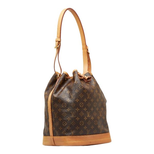 2 Louis Vuitton Monogram Noe Shoulder Bag Brown PVC Leather