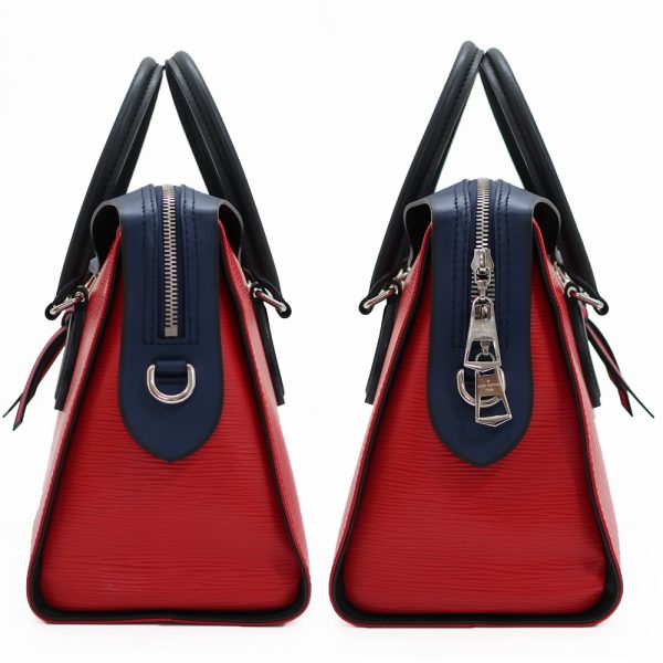 2 Louis Vuitton Tuileries Shoulder Bag Epi Leather Red Navy