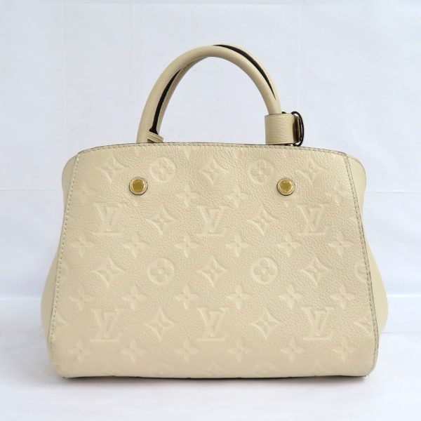 2 Louis Vuitton Montaigne BB Crème Empreinte Shoulder Bag