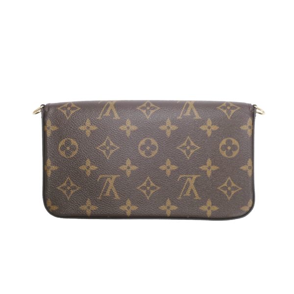 2 Louis Vuitton Pochette Félicie Shoulder Bag Monogram Pouch Brown