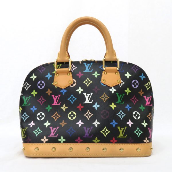 2 Louis Vuitton Alma Monogram Multicolor Handbag Noir Black