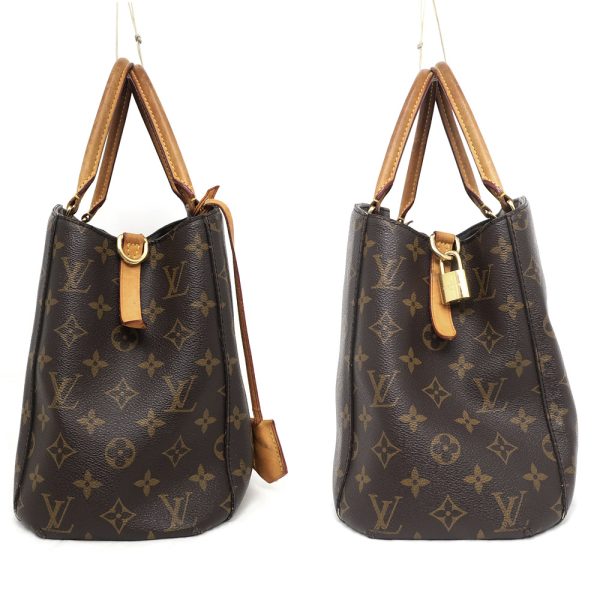 2 Louis Vuitton Montaigne MM Shoulder Bag Dark Brown