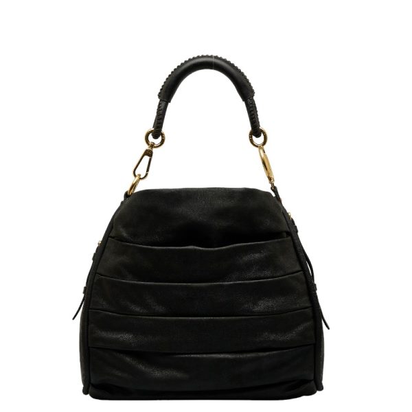 2 Dior Shoulder Bag Black Leather