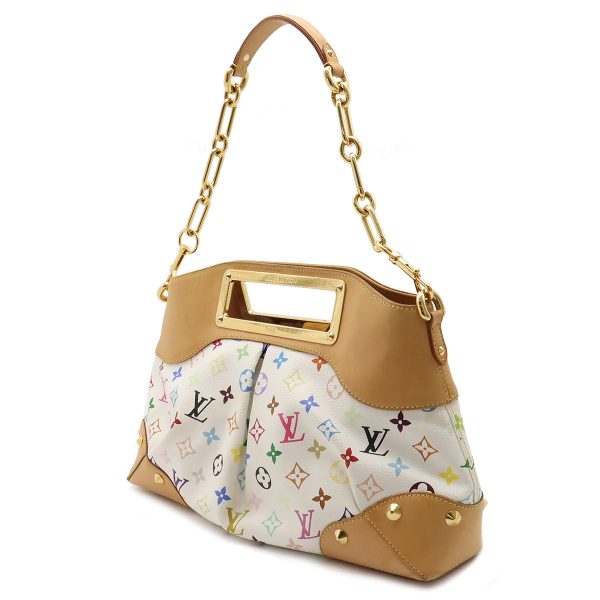 2 Louis Vuitton Multicolor Judy MM Shoulder Bag White