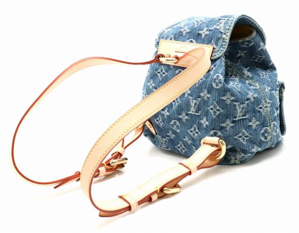 2 Louis Vuitton Monogram Denim PM Blue Backpack Rucksack