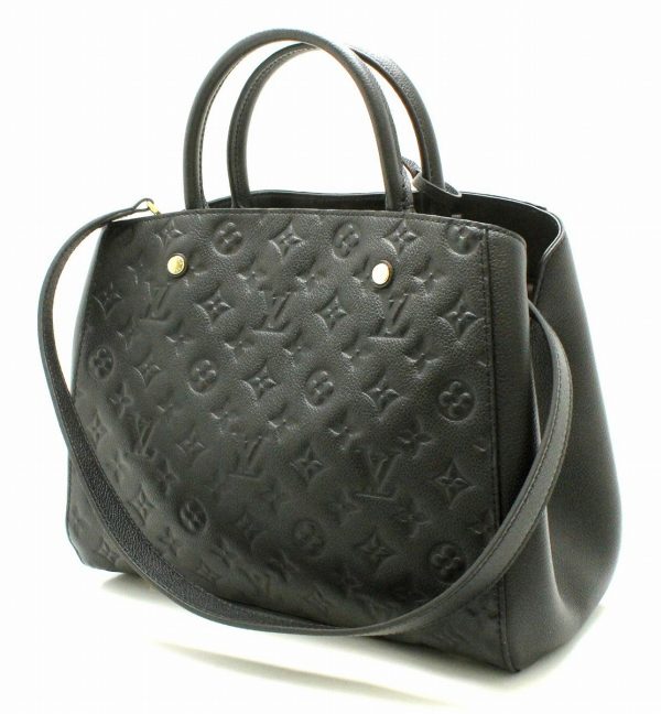 2 Louis Vuitton Monogram Empreinte Montaigne MM Noir Black