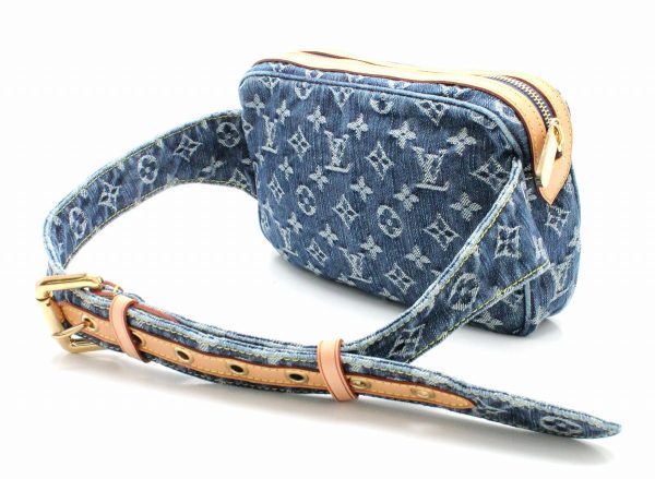 2 Louis Vuitton Monogram Denim Bum Bag Waist Bag Body Bag