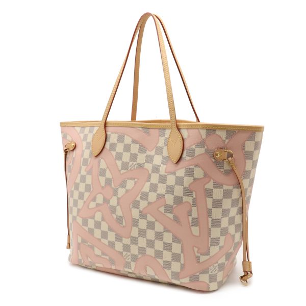 2 Louis Vuitton Damier Azur Tahiti Neverfull MM Rose Ballerine