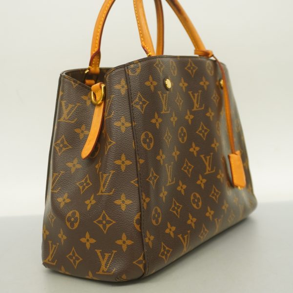 2 Louis Vuitton Handbag Monogram Montaigne MM Brown