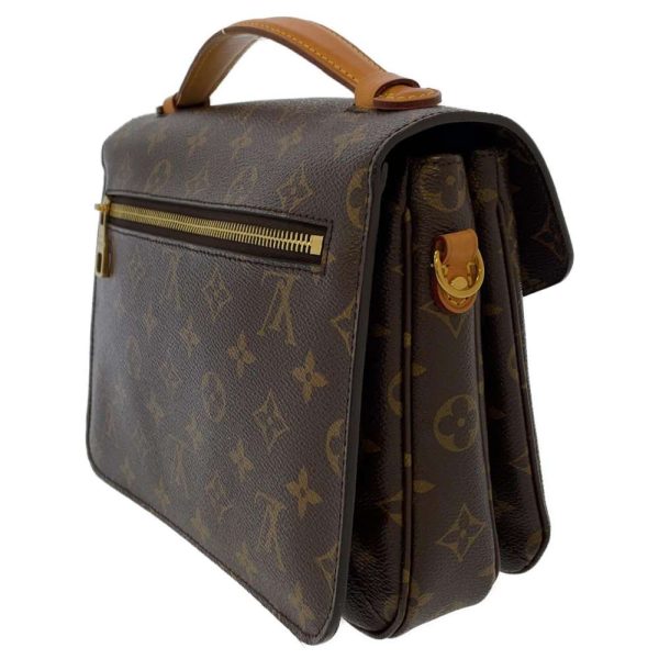 2 Louis Vuitton Monogram Pochette Metis MM Brown