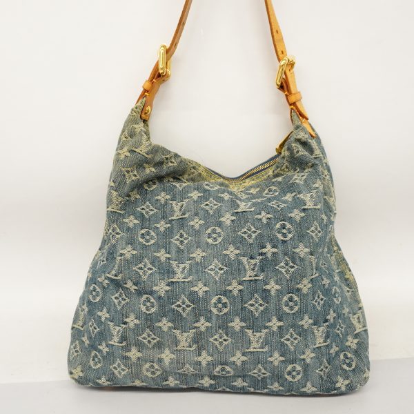 2 Louis Vuitton Shoulder Bag Monogram Denim Baggy GM Blue