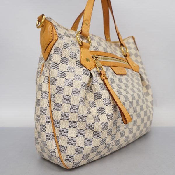 2 Louis Vuitton Tote Bag Damier Azur Evora MM Beige