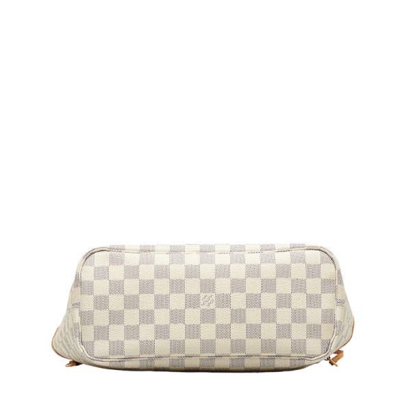 2 Louis Vuitton Damier Azur Neverfull PM Handbag White