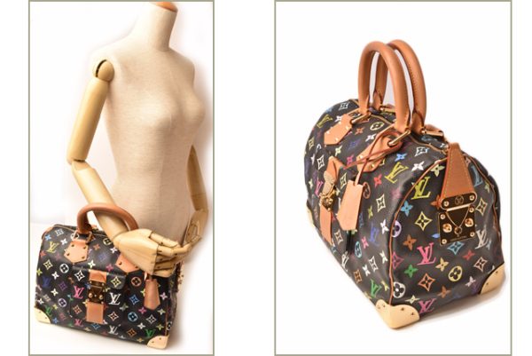 2 Louis Vuitton Handbag Speedy 30 Monogram Multicolor
