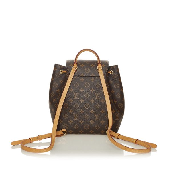 2 Louis Vuitton Monogram Monsouris PM Rucksack Backpack Brown