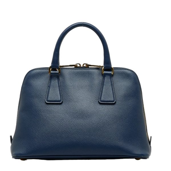 2 Prada Saffiano Handbag Shoulder Bag 2WAY Blue