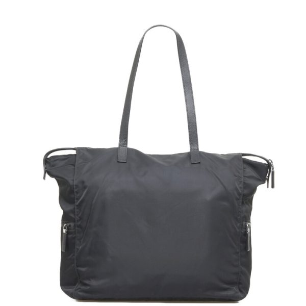 2 Prada Tote Bag Black Nylon Leather