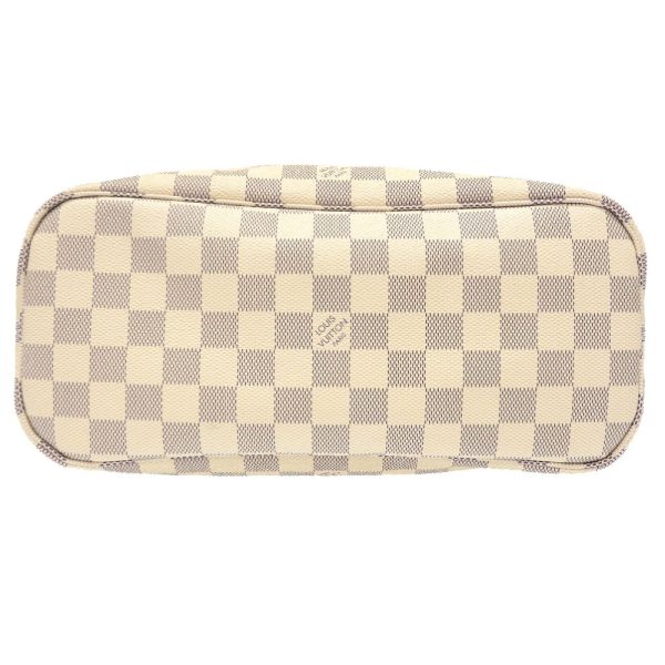 2 Louis Vuitton Damier Azur Neverfull PM Tote Bag White