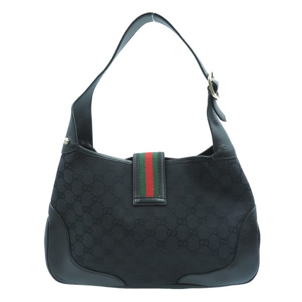 2 Gucci Sherry Line GG Pattern Handbag Shoulder Bag Black