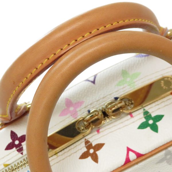 2 Louis Vuitton Monogram Multicolor Trouville Handbag White Bronze