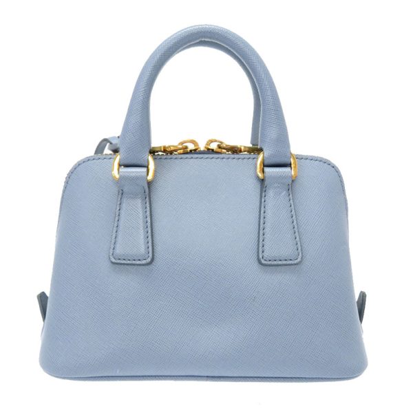 2 Prada Saffiano Leather Gold Hardware Mini Bag Handbag Blue