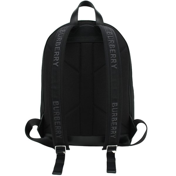 2 Burberry Backpack Rucksack Logo Print Black Nylon