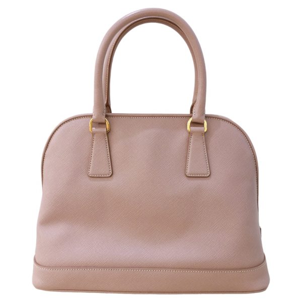 2 PRADA Saffiano 2Way Handbag Beige