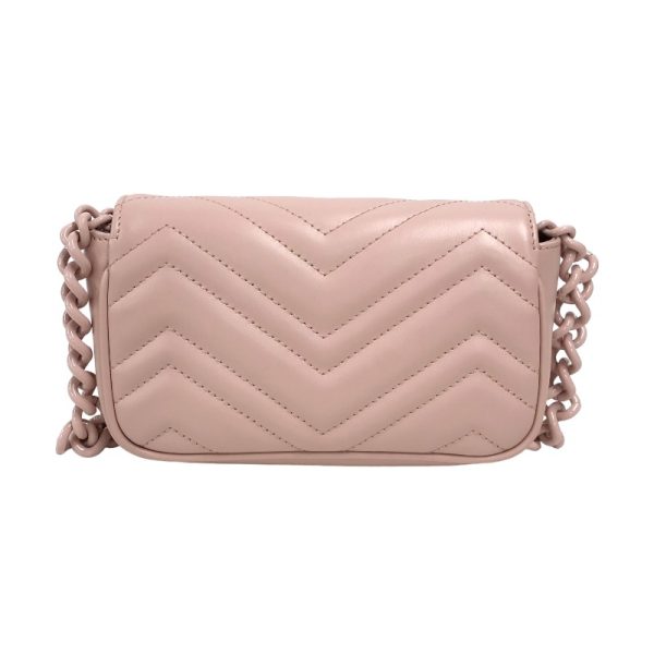 2 Gucci Gg Marmont Belt Bag Light Pink Leather