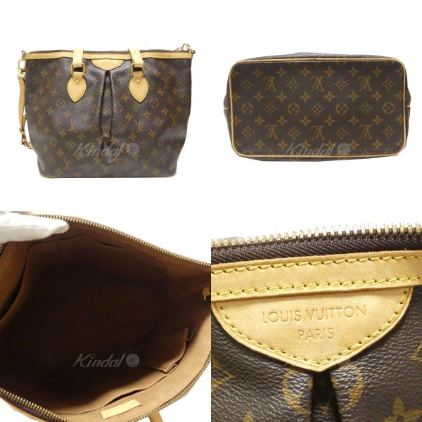 2 Louis Vuitton Monogram Palermo PM Handbag Shoulder Bag Brown