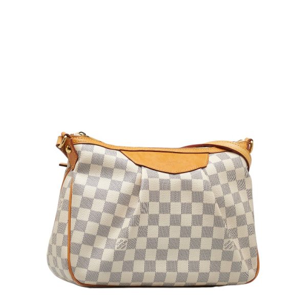 2 Louis Vuitton Damier Azur Siracusa PM Shoulder Bag White