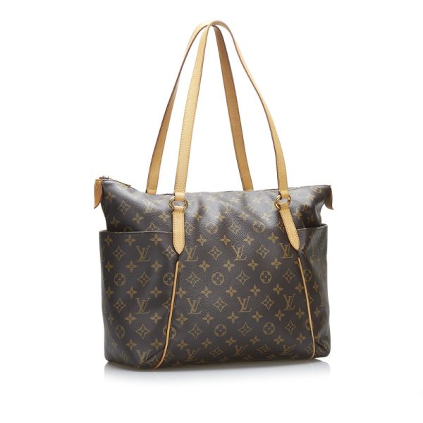 2 Louis Vuitton Monogram Totally MM Shoulder Bag Brown Leather