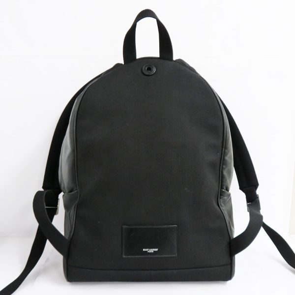 2 Saint Laurent City Backpack Leather Rucksack Black