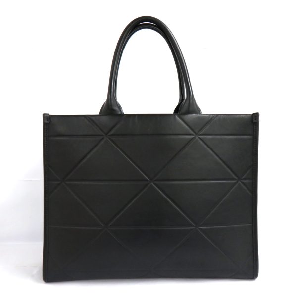 2 Prada Top Stitch Leather Medium Bag Tote Bag Black