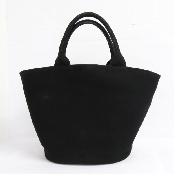 2 Prada Canapa Tote Bag 2way Shoulder Bag Black