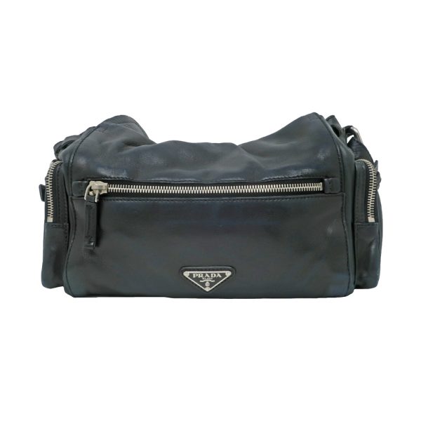 2 Prada Shoulder Bag Nero Black Nappa Leather