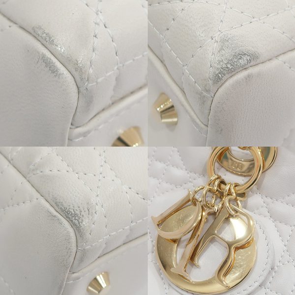 2 Christian Dior Cannage Stitch Lambskin White