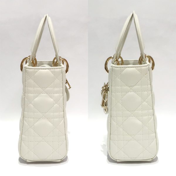 2 Christian Dior Cannage 2way Handbag White